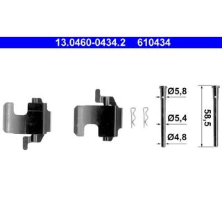Priedų komplektas, diskinių stabdžių trinkelės ATE 13.0460-0434.2