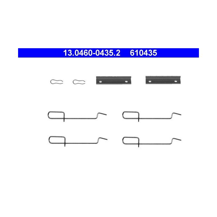 Priedų komplektas, diskinių stabdžių trinkelės ATE 13.0460-0435.2