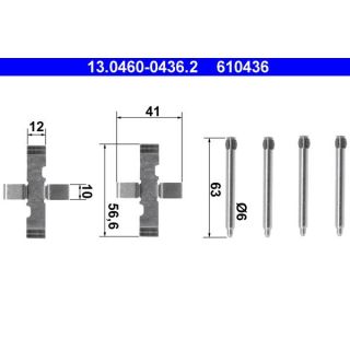 Priedų komplektas, diskinių stabdžių trinkelės ATE 13.0460-0436.2