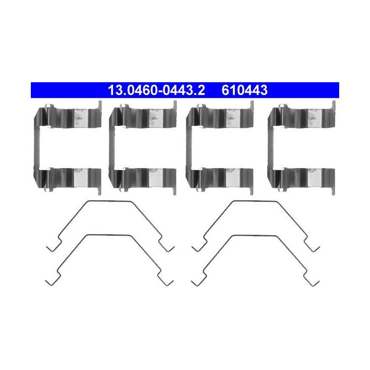 Priedų komplektas, diskinių stabdžių trinkelės ATE 13.0460-0443.2
