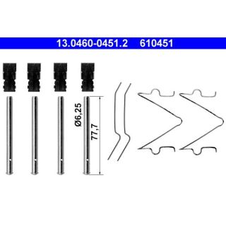 Priedų komplektas, diskinių stabdžių trinkelės ATE 13.0460-0451.2