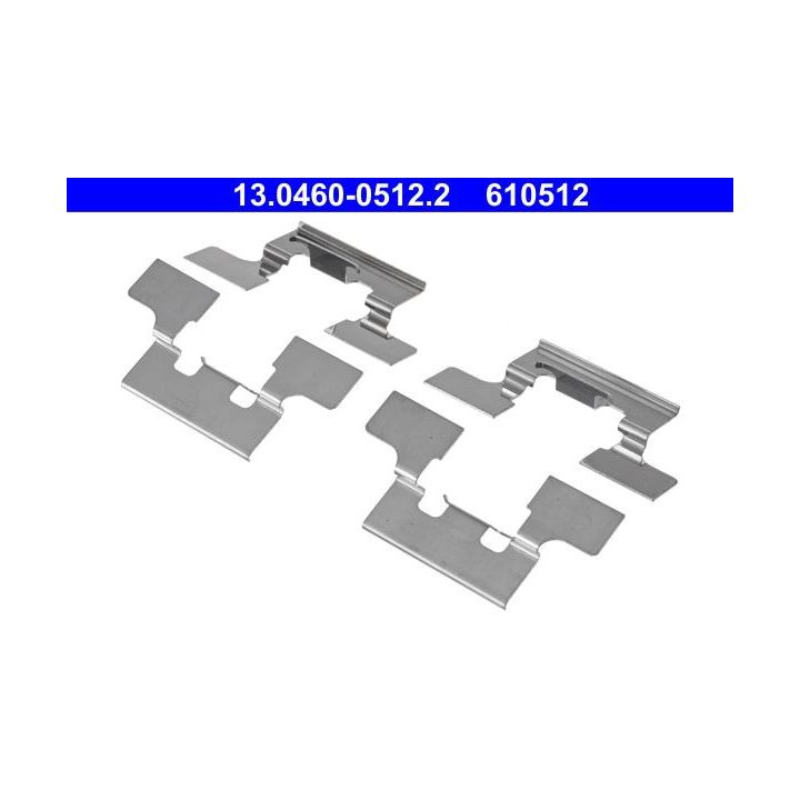Priedų komplektas, diskinių stabdžių trinkelės ATE 13.0460-0512.2