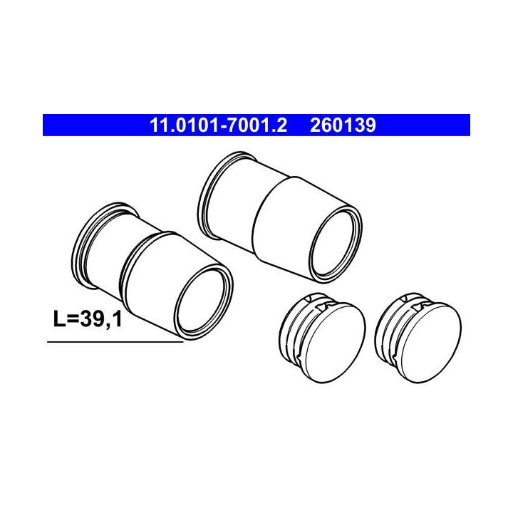Kreipiančiųjų movų rinkinys, stabdžių apkaba ATE 11.0101-7001.2