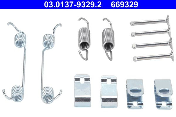 Priedų komplektas, stovėjimo stabdžių trinkelės ATE 03.0137-9329.2