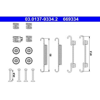 Priedų komplektas, stovėjimo stabdžių trinkelės ATE 03.0137-9334.2