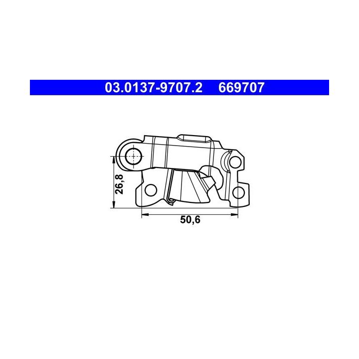 Priedų komplektas, stovėjimo stabdžių trinkelės ATE 03.0137-9707.2