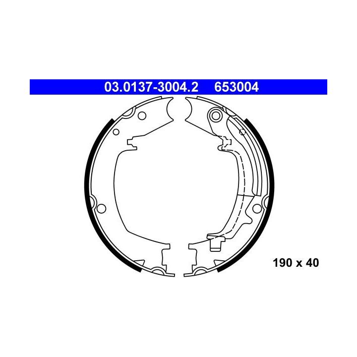 Stabdžių trinkelių komplektas, stovėjimo stabdis ATE 03.0137-3004.2