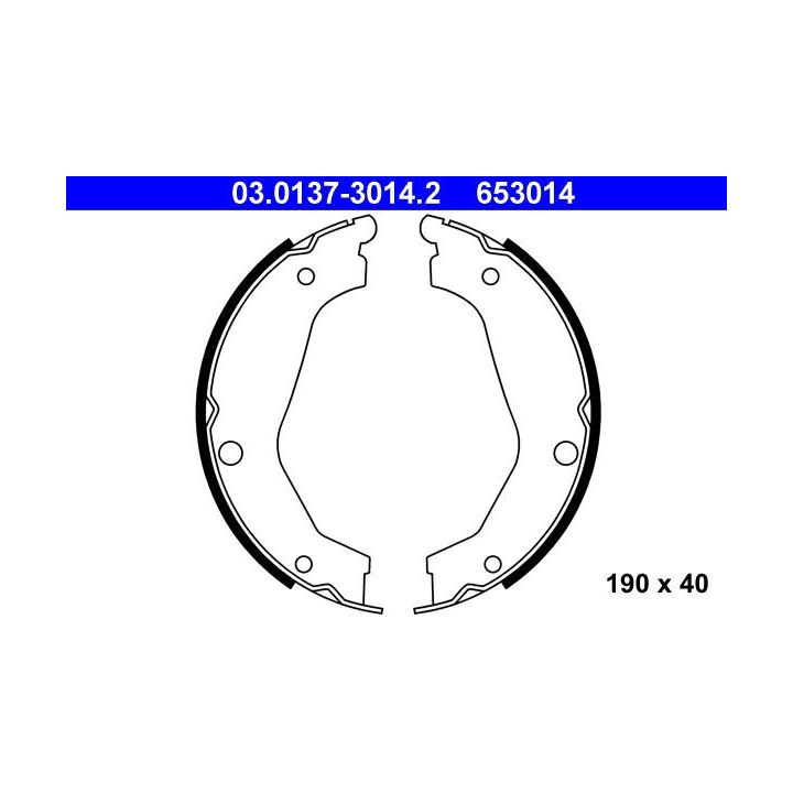 Stabdžių trinkelių komplektas, stovėjimo stabdis ATE 03.0137-3014.2