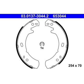 Stabdžių trinkelių komplektas, stovėjimo stabdis ATE 03.0137-3044.2