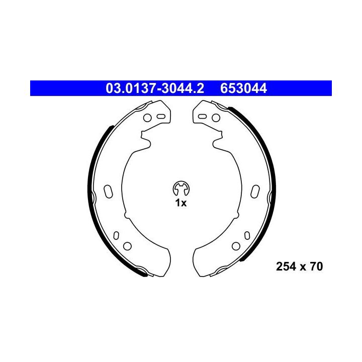 Stabdžių trinkelių komplektas, stovėjimo stabdis ATE 03.0137-3044.2