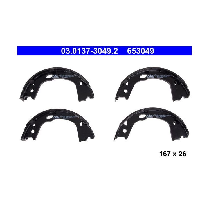 Stabdžių trinkelių komplektas, stovėjimo stabdis ATE 03.0137-3049.2