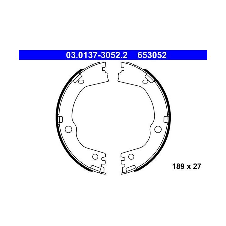 Stabdžių trinkelių komplektas, stovėjimo stabdis ATE 03.0137-3052.2