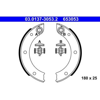 Stabdžių trinkelių komplektas, stovėjimo stabdis ATE 03.0137-3053.2