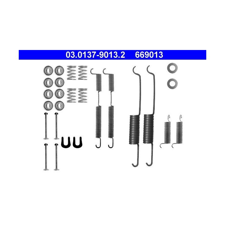 Priedų komplektas, stabdžių trinkelės ATE 03.0137-9013.2