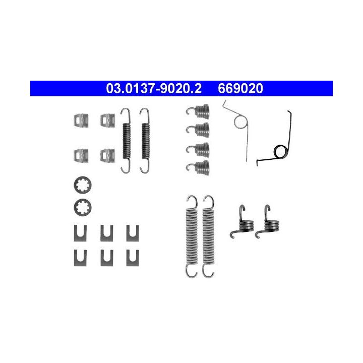 Priedų komplektas, stabdžių trinkelės ATE 03.0137-9020.2