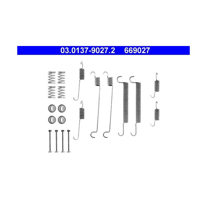 Priedų komplektas, stabdžių trinkelės ATE 03.0137-9027.2