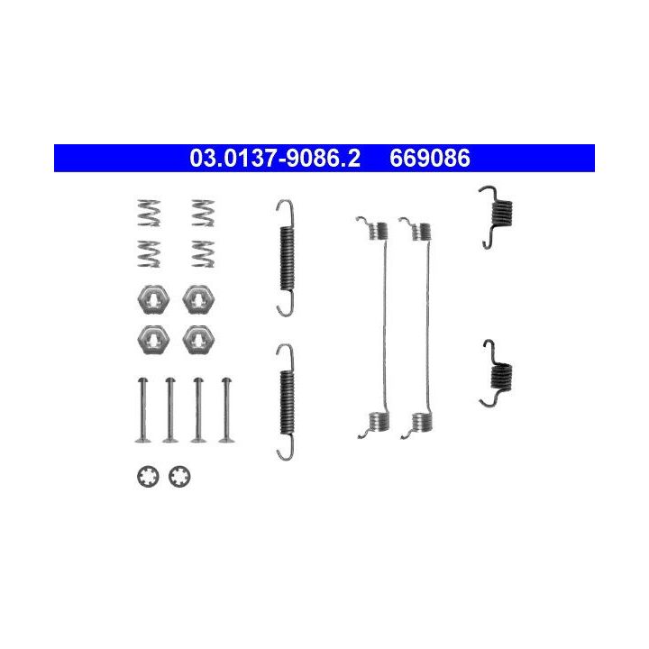 Priedų komplektas, stabdžių trinkelės ATE 03.0137-9086.2
