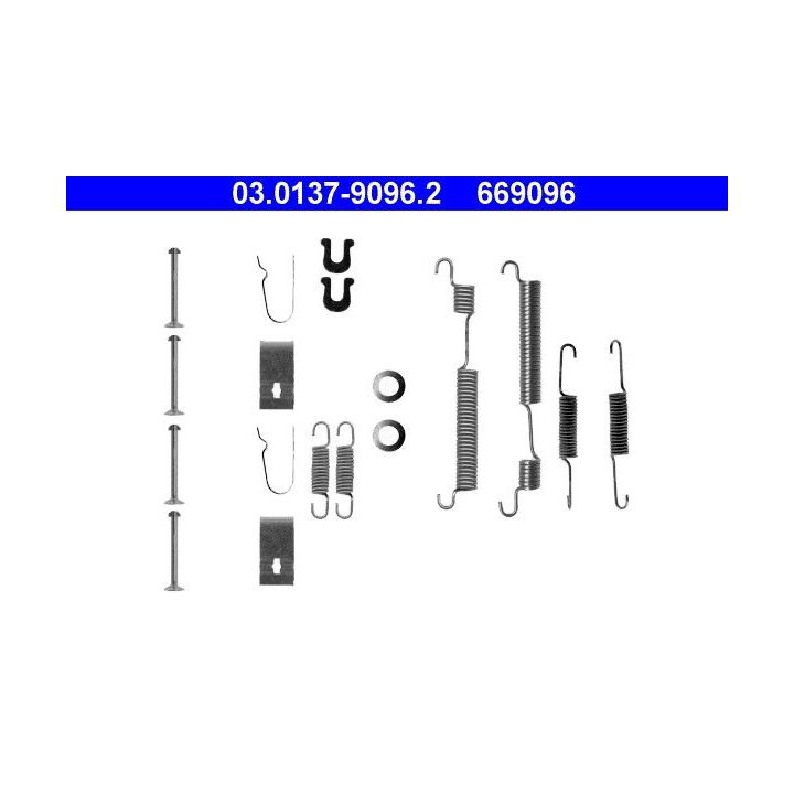 Priedų komplektas, stabdžių trinkelės ATE 03.0137-9096.2