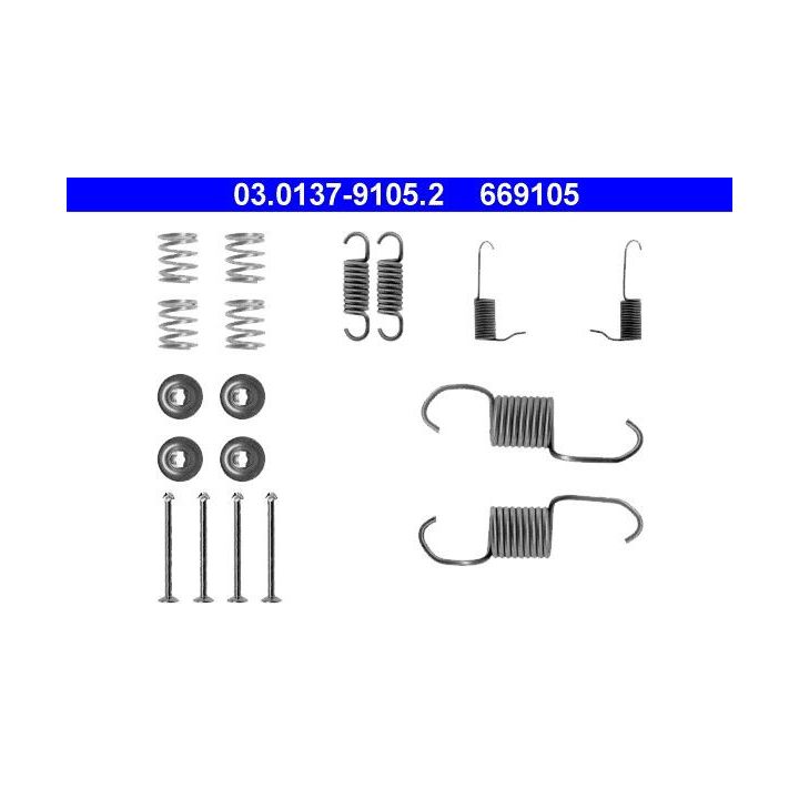 Priedų komplektas, stabdžių trinkelės ATE 03.0137-9105.2