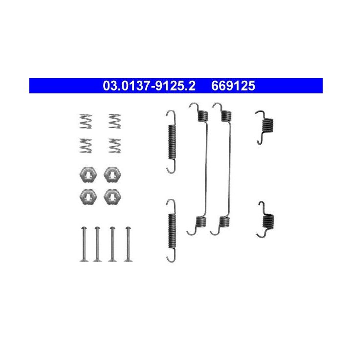 Priedų komplektas, stabdžių trinkelės ATE 03.0137-9125.2