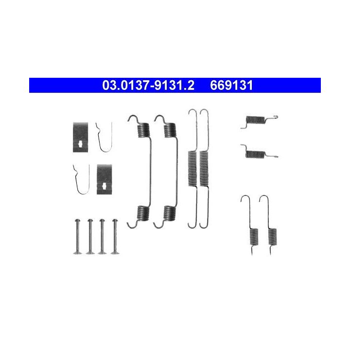 Priedų komplektas, stabdžių trinkelės ATE 03.0137-9131.2