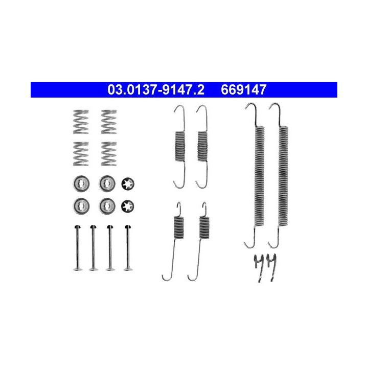 Priedų komplektas, stabdžių trinkelės ATE 03.0137-9147.2