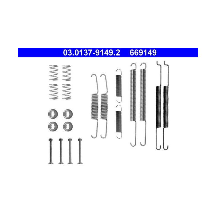 Priedų komplektas, stabdžių trinkelės ATE 03.0137-9149.2