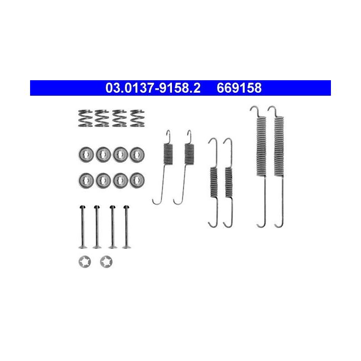 Priedų komplektas, stabdžių trinkelės ATE 03.0137-9158.2