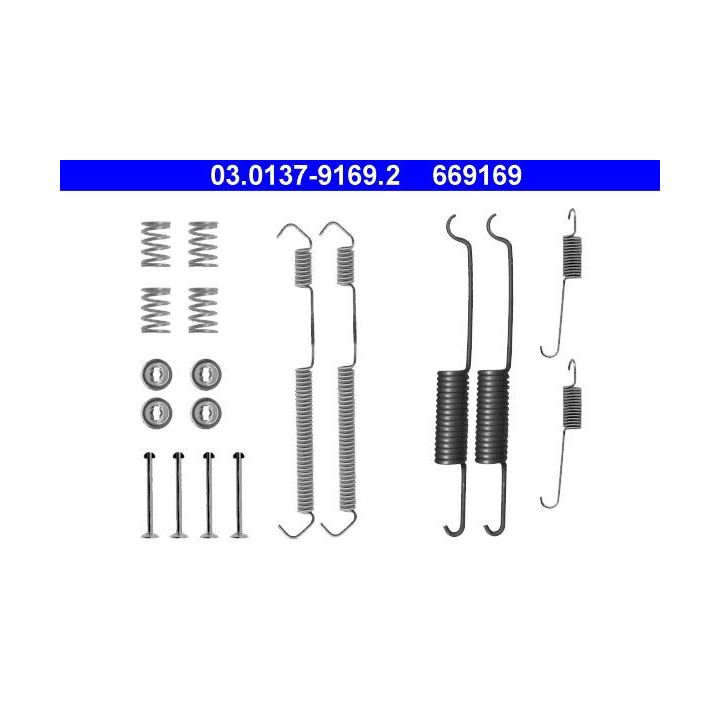 Priedų komplektas, stabdžių trinkelės ATE 03.0137-9169.2