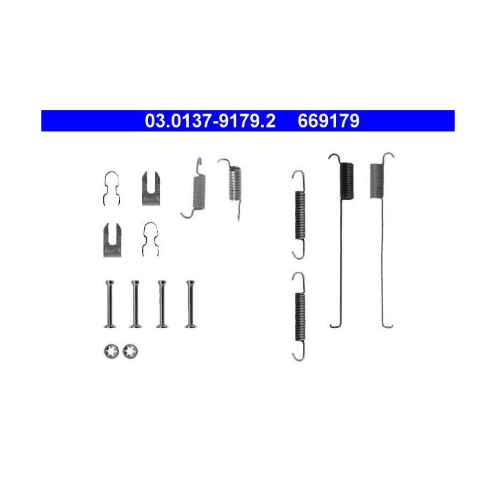 Priedų komplektas, stabdžių trinkelės ATE 03.0137-9179.2