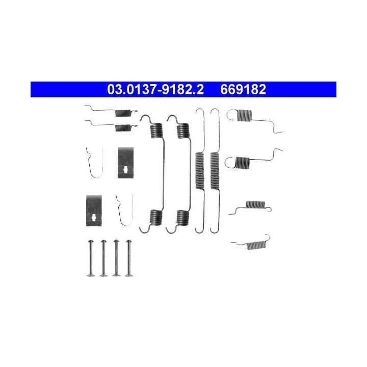 Priedų komplektas, stabdžių trinkelės ATE 03.0137-9182.2