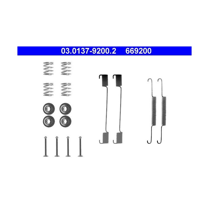 Priedų komplektas, stabdžių trinkelės ATE 03.0137-9200.2