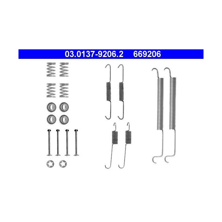 Priedų komplektas, stabdžių trinkelės ATE 03.0137-9206.2