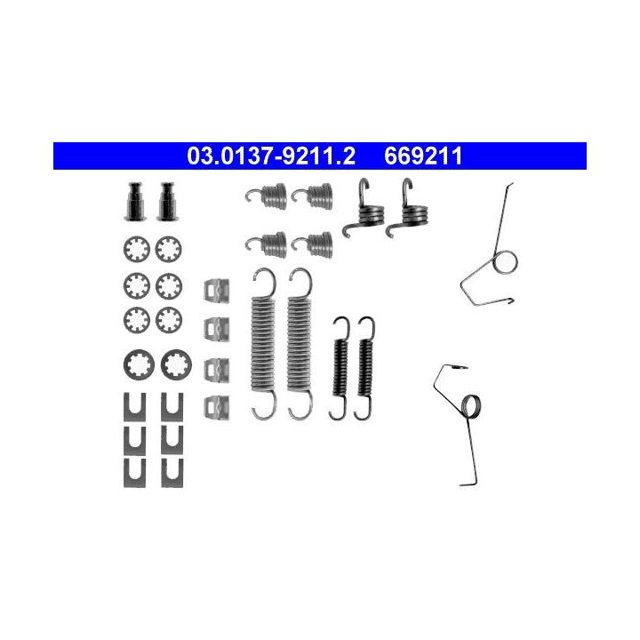 Priedų komplektas, stabdžių trinkelės ATE 03.0137-9211.2