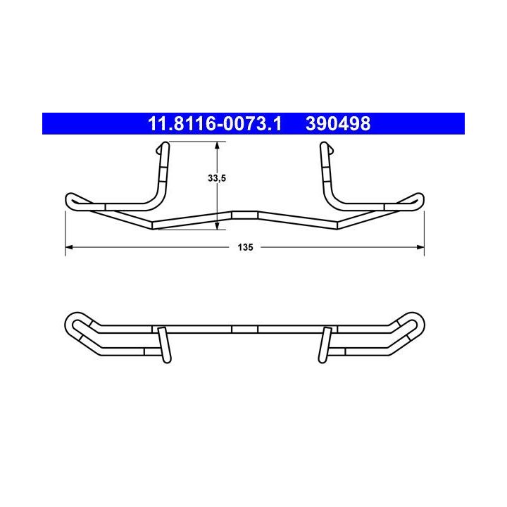 Spyruoklė, stabdžių apkaba ATE 11.8116-0073.1