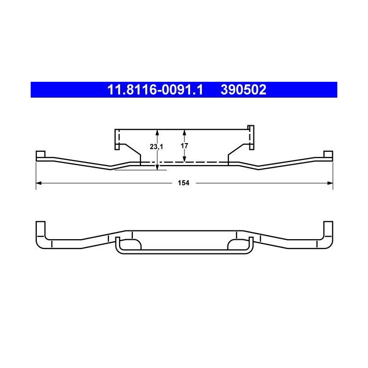 Spyruoklė, stabdžių apkaba ATE 11.8116-0091.1