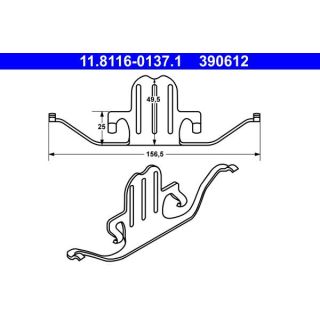 Spyruoklė, stabdžių apkaba ATE 11.8116-0137.1