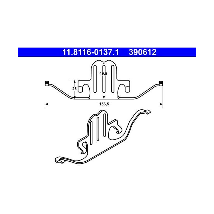 Spyruoklė, stabdžių apkaba ATE 11.8116-0137.1