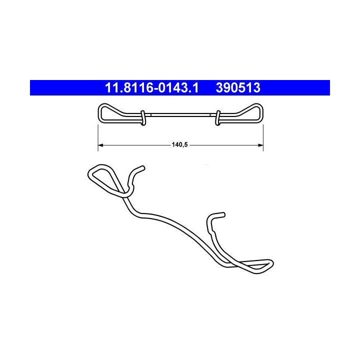 Spyruoklė, stabdžių apkaba ATE 11.8116-0143.1