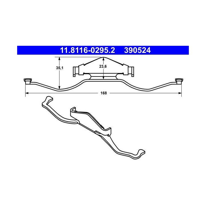 Spyruoklė, stabdžių apkaba ATE 11.8116-0295.2