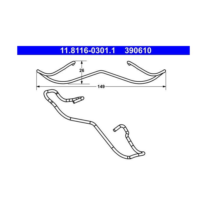 Spyruoklė, stabdžių apkaba ATE 11.8116-0301.1