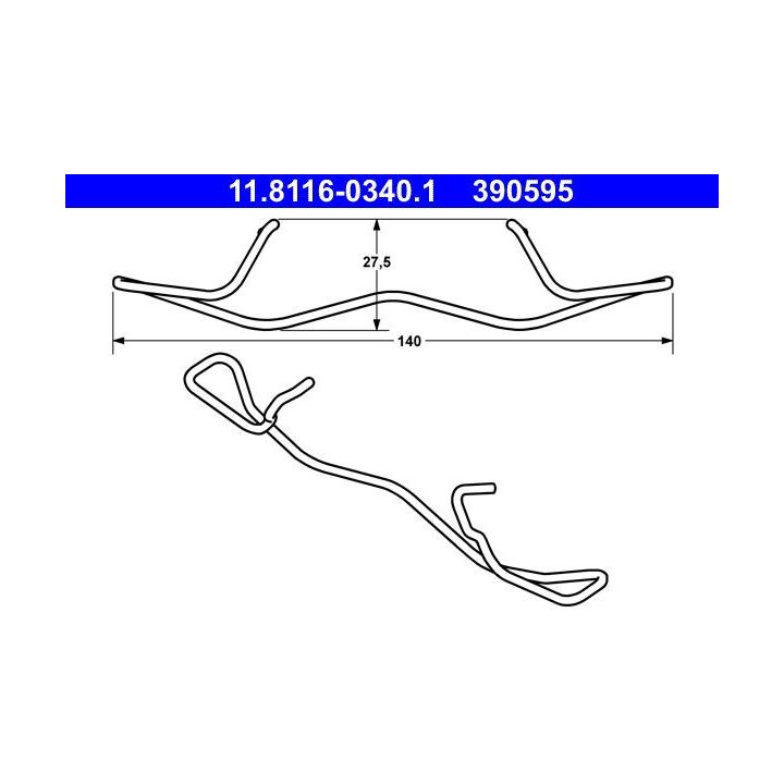 Spyruoklė, stabdžių apkaba ATE 11.8116-0340.1
