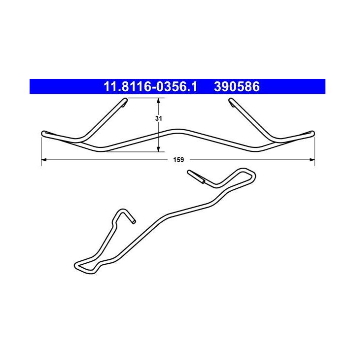 Spyruoklė, stabdžių apkaba ATE 11.8116-0356.1