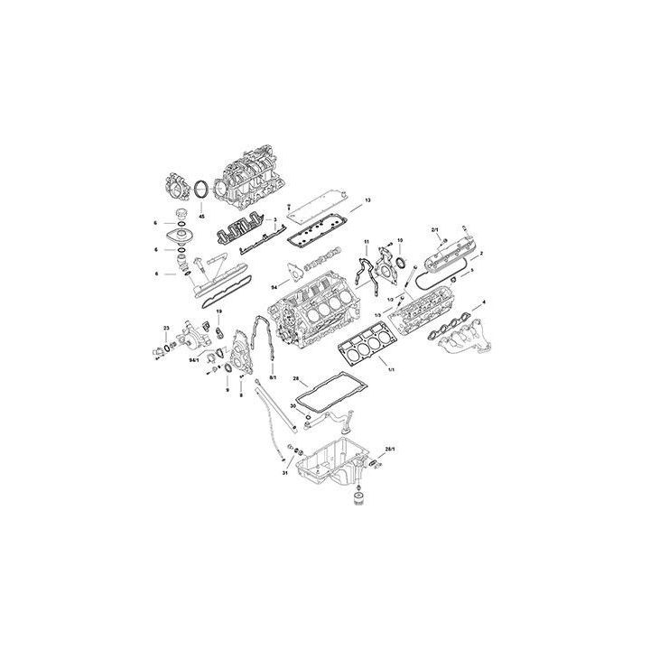 Visas tarpiklių komplektas, variklis ELRING LS Gen III L92