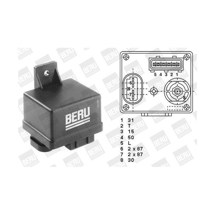 Relė, kaitinimo žvakių sistema BorgWarner (BERU) GR061