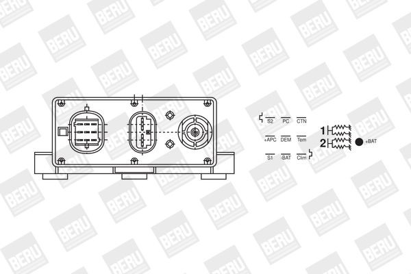 Relė, kaitinimo žvakių sistema BorgWarner (BERU) GR063