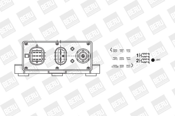 Relė, kaitinimo žvakių sistema BorgWarner (BERU) GR067