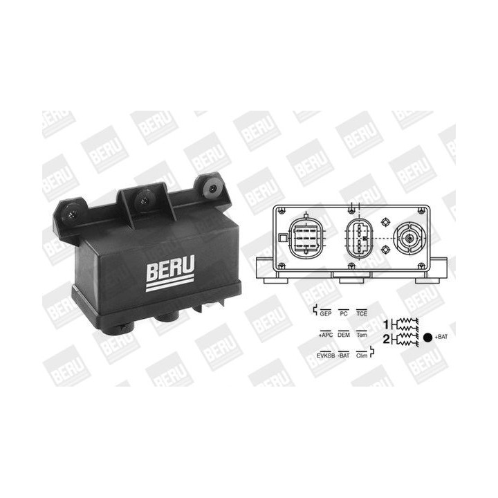 Relė, kaitinimo žvakių sistema BorgWarner (BERU) GR067