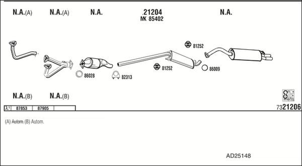 Išmetimo sistema WALKER AD25148