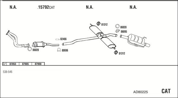 Išmetimo sistema WALKER AD80225